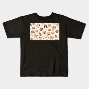 Pattern Dogs Design Gift Idea Kids T-Shirt